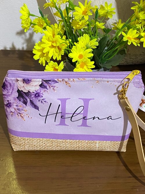 Necessaire Personalizada com Nome | Bolsa Multiuso Feminina com A