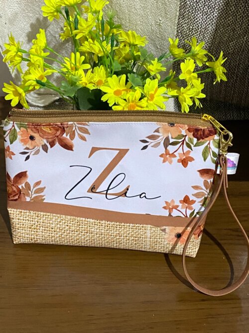 Necessaire Personalizada com Nome | Bolsa Multiuso Feminina com A