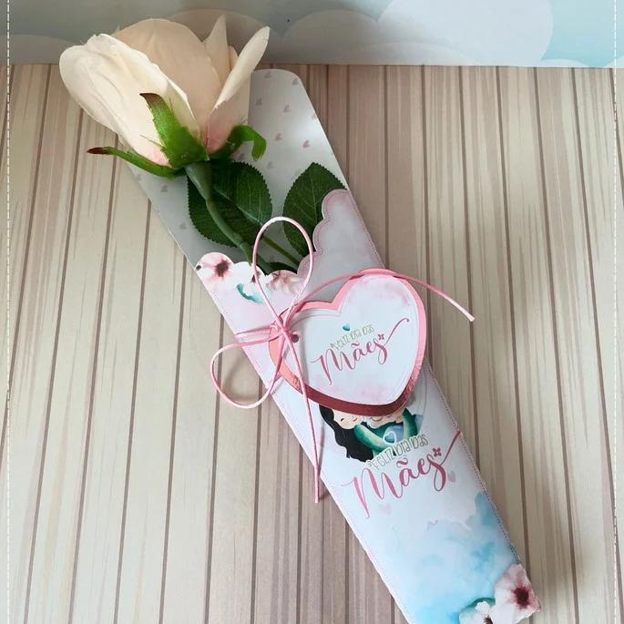 Arquivo Digital Envelope Flor Dia das Mães