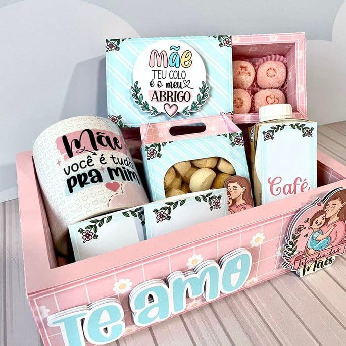 Arquivo Corte Caixa Cesta Dia das Mães