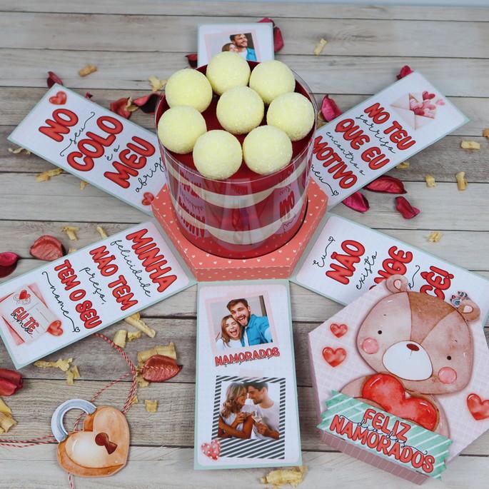 Arquivo Corte Caixa Explosão Dia dos Namorados