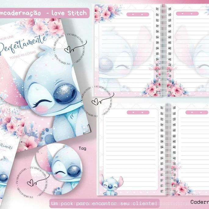 Arquivo Digital Combo Caderno Stitch