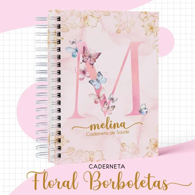 Arquivo Digital Caderneta Alfabeto Floral Borboleta