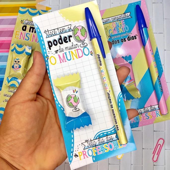 Arquivo Digital Cartão Lápis Bala Dia dos Professores