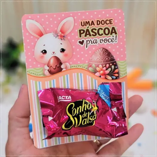 Arquivo Digital Cartão Bombom Páscoa
