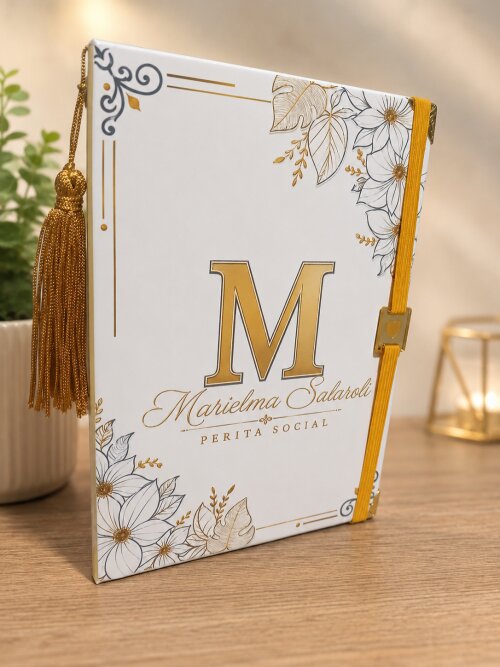 Kit Escritório-caderno de anotações +bloco de anotações)a6)