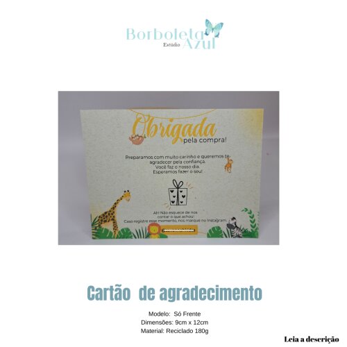 100 CARTÕES 180g - RECICLATO - FRENTE - PERSONALIZADO