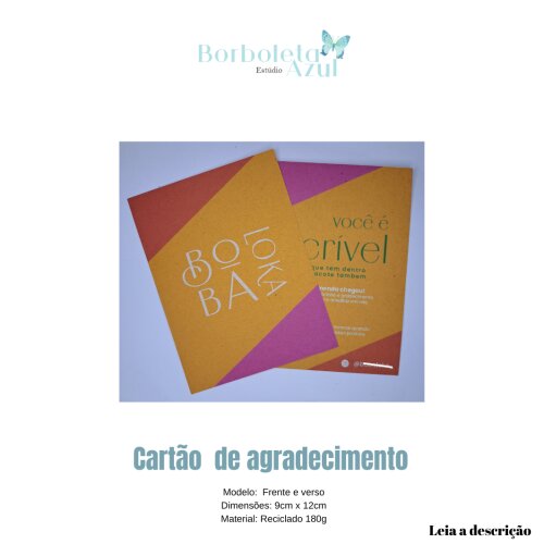 100 CARTÕES- FRENTE VERSO -RECICLADO 180G -PERSONALIZADO