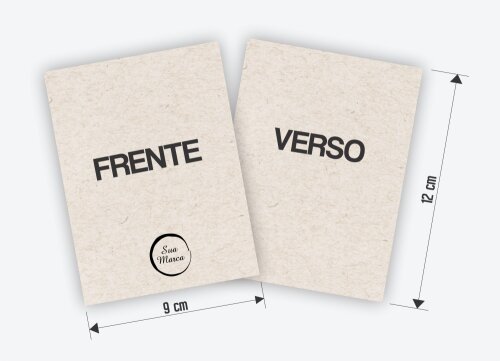 100 CARTÕES- FRENTE VERSO -RECICLADO 180G -PERSONALIZADO