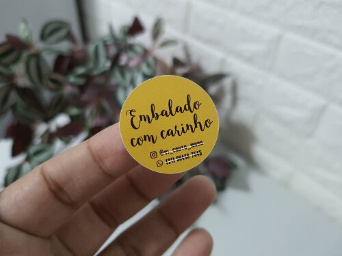 40 Adesivos Redondo - Personalizado - 3cm