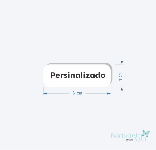 100 Adesivos 1cmx3cm - Personalizados -