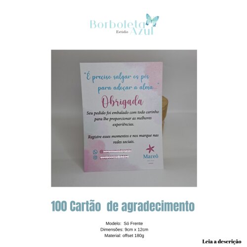 100 CARTÕES - OFFSET 180g  - FRENTE - PERSONALIZADO