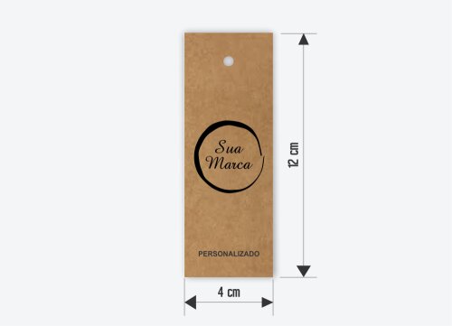 100 Tags Retangulares Grande -Ktaft 180g- Frente - Personalizado - Cópia