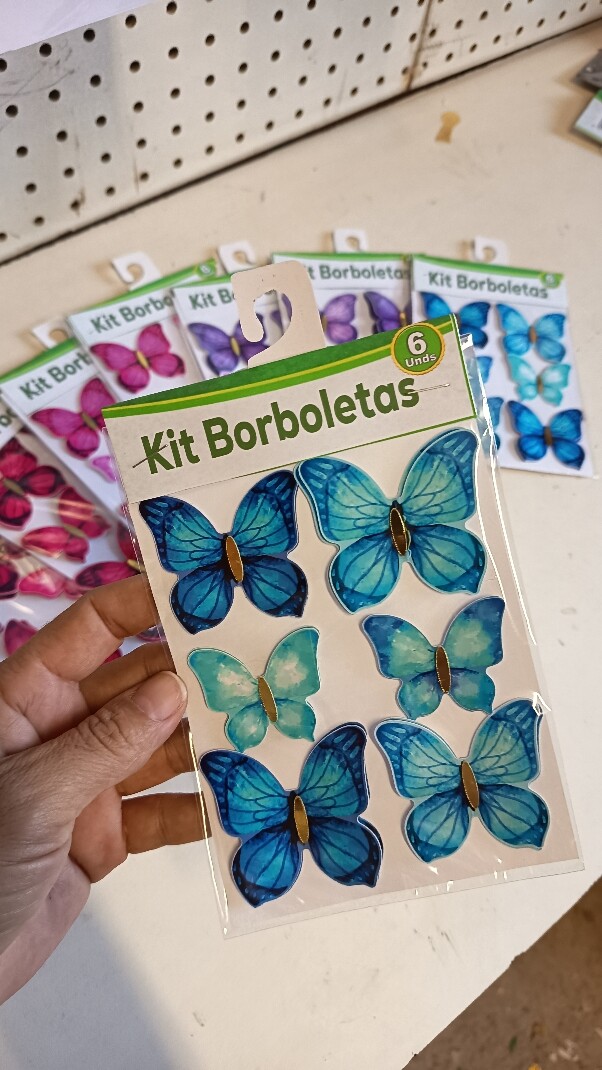 Kit Borboletas Azul- 10 cartelas