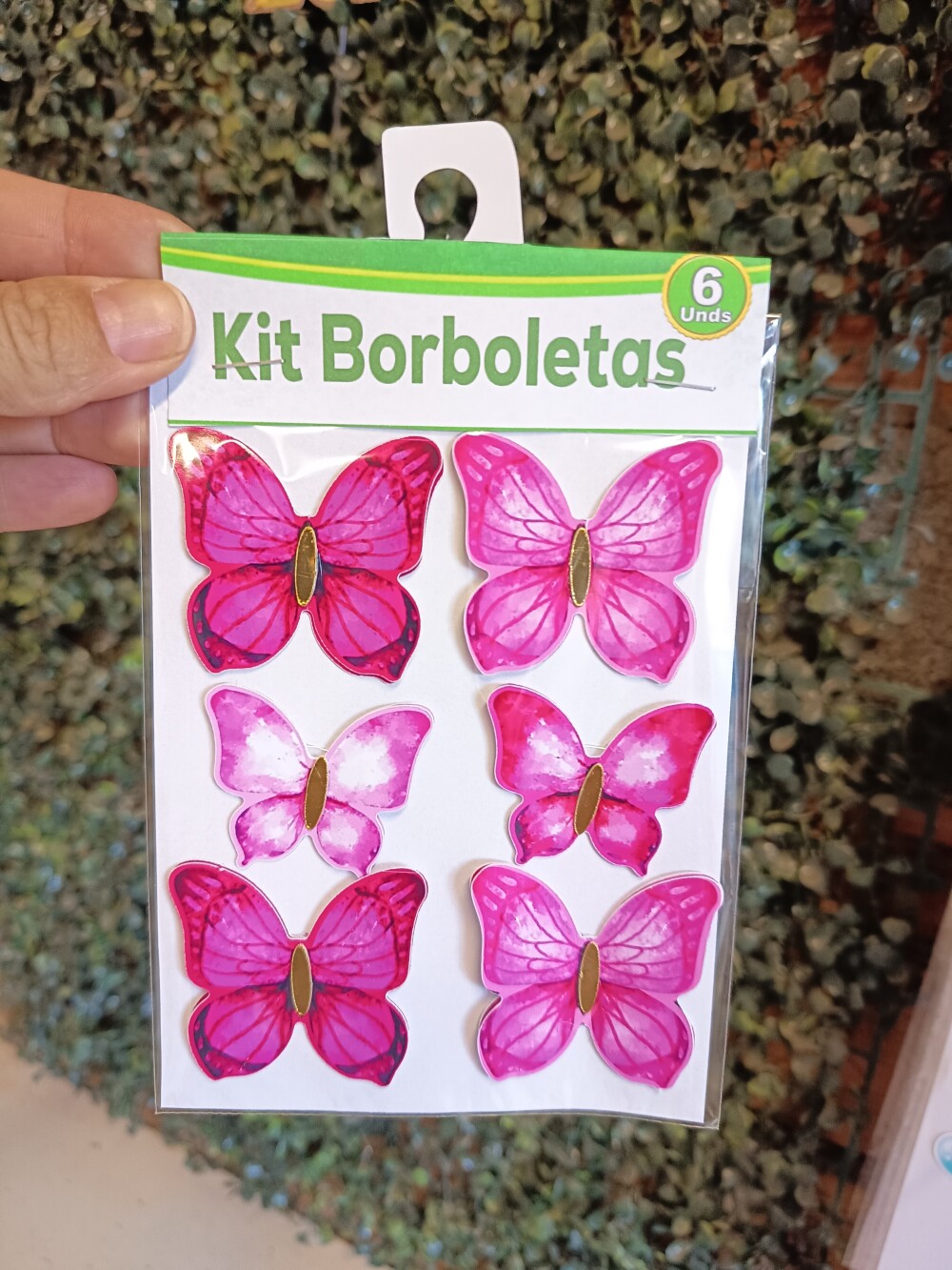 Kit Borboletas Rosa - 10 cartelas
