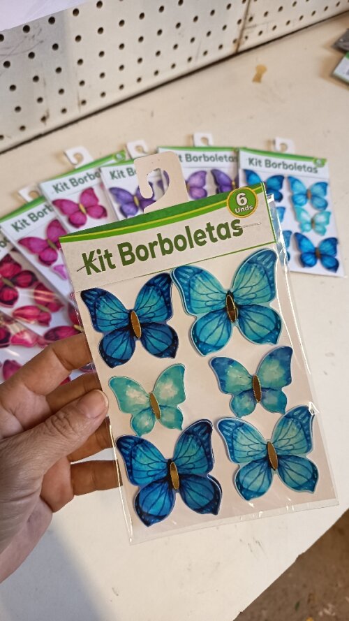 Kit Borboletas Azul- 10 cartelas