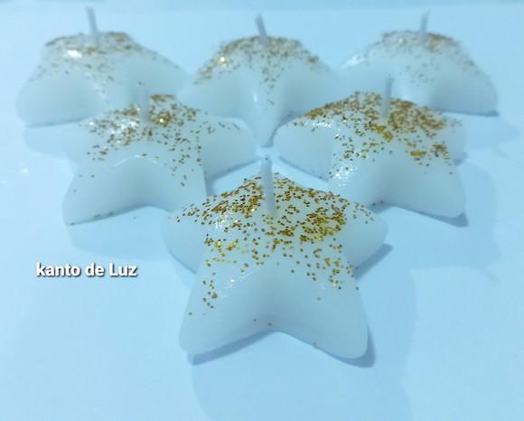Kit 4 Vela com Glitter