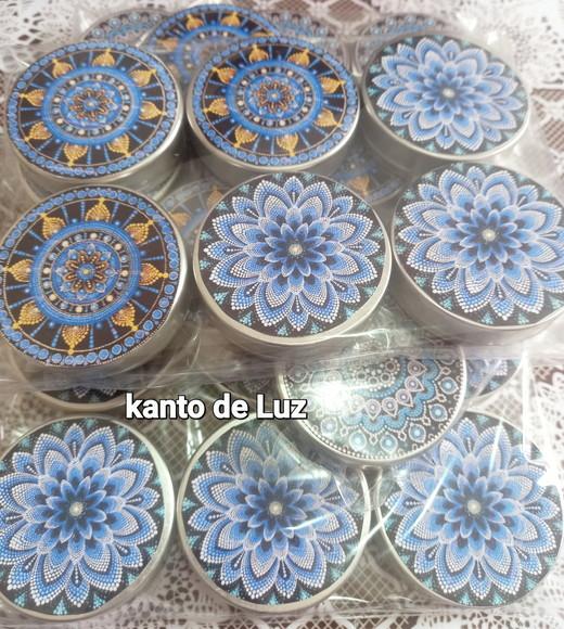 Latinha Vela aromatizada mandala