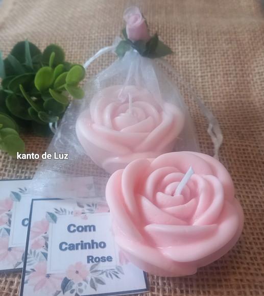 Lembrancinha - Vela Rosa Fofa
