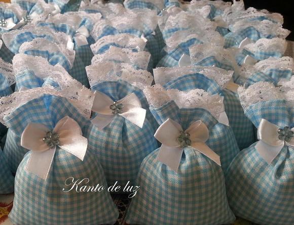 Sache  aromatizado Saquinho Xadrez  azul