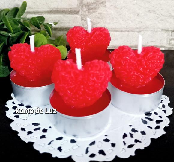 Latinha com vela coração aromatizado