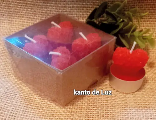 Caixa Vela Coração Aromatizado