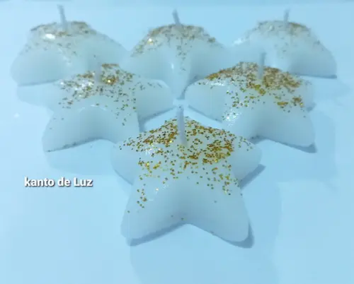 Kit 4 Vela com Glitter