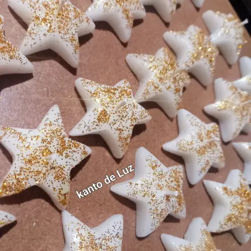 Kit 4 Vela com Glitter