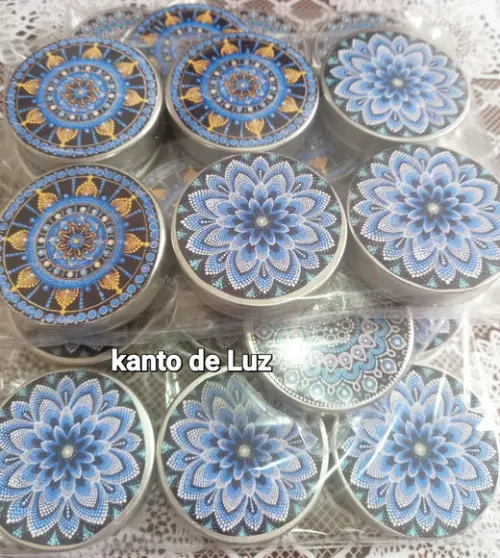 Latinha Vela aromatizada mandala