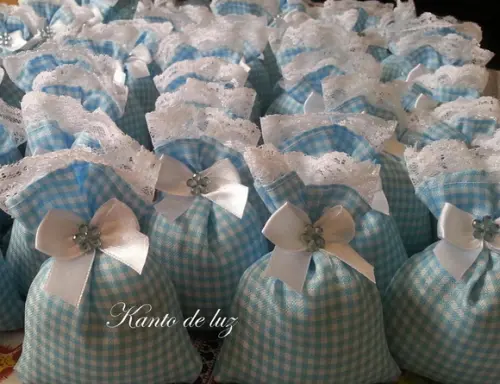 Sache  aromatizado Saquinho Xadrez  azul