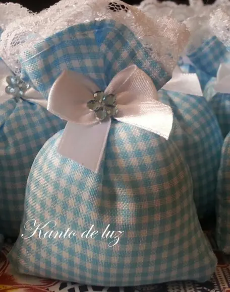 Sache  aromatizado Saquinho Xadrez  azul