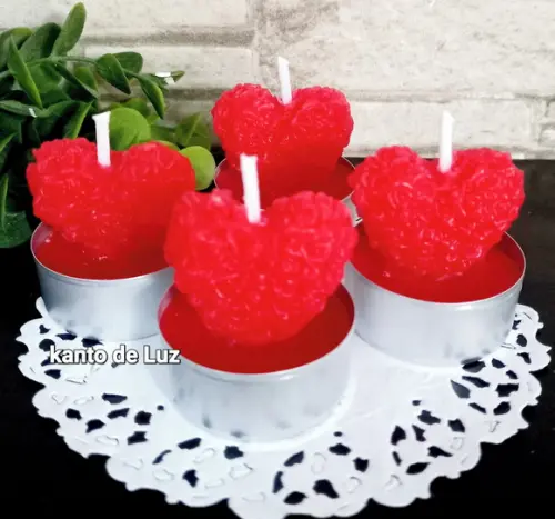 Latinha com vela coração aromatizado