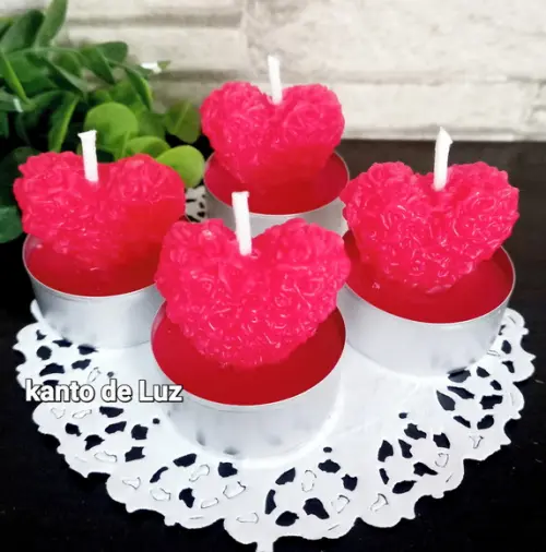 Latinha com vela coração aromatizado