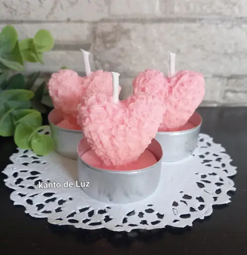 Latinha com vela coração aromatizado