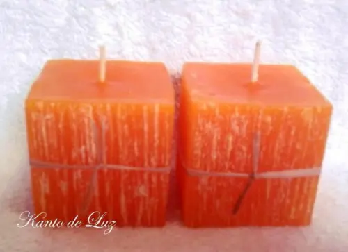 Vela  quadrada  Citronela 5x5cm.