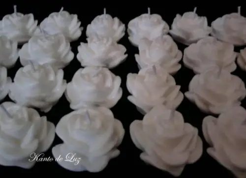 Vela Rosinha Flutuante Pequena