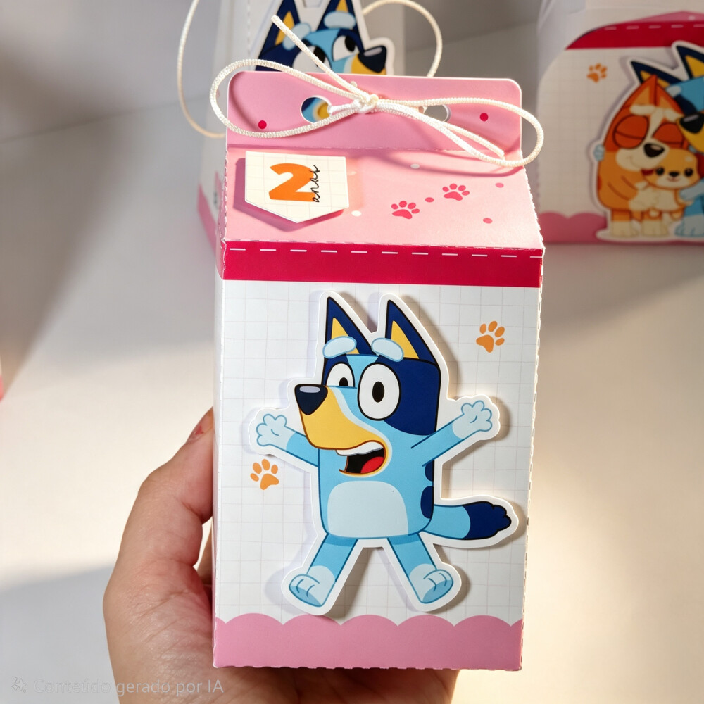 Kit Caixinhas Personalizadas para Festa BLUEY MENINA para Decora?