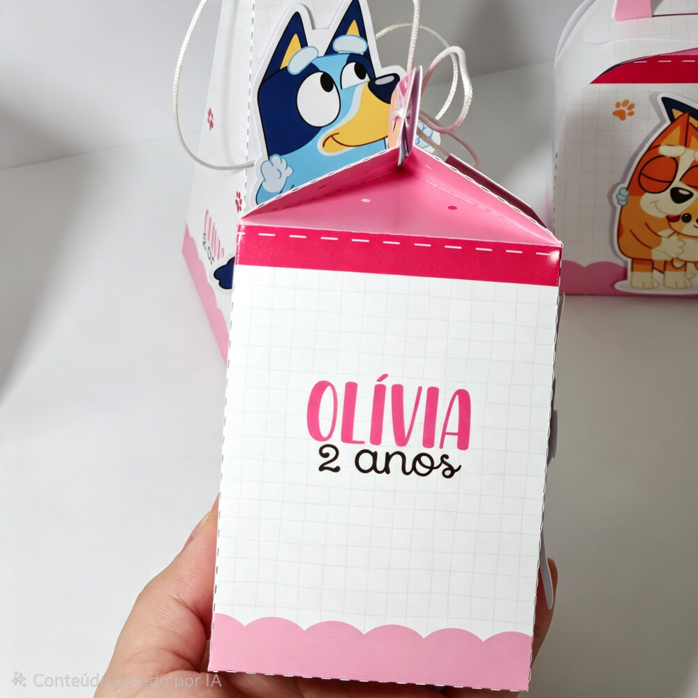 Kit Caixinhas Personalizadas para Festa BLUEY MENINA para Decora?
