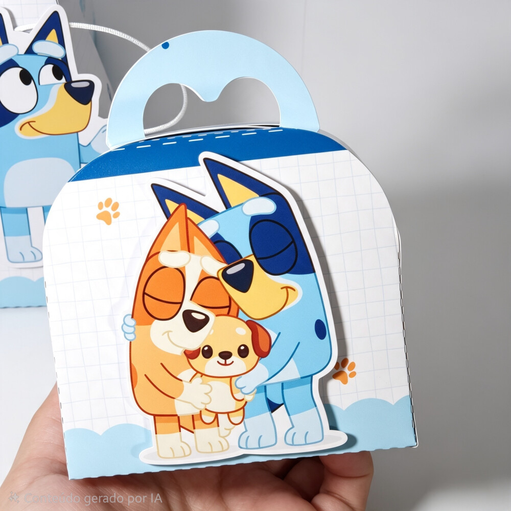 Kit Caixinhas Personalizadas para Festa BLUEY MENINO para Decora?