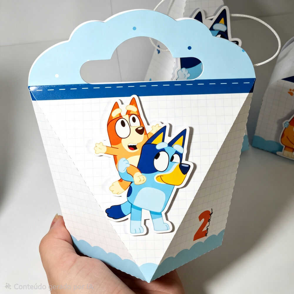 Kit Caixinhas Personalizadas para Festa BLUEY MENINO para Decora?