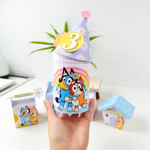Kit Festa Personalizado BLUEY SEMI LUXO Caixinha Lembrança Anive