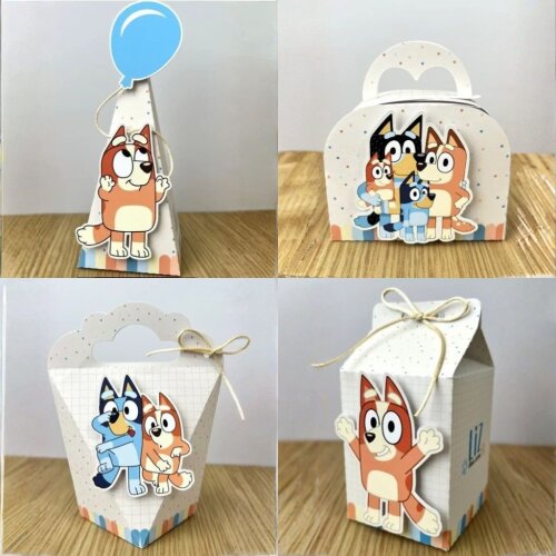 Kit Caixinhas Personalizadas para Festa BLUEY MENINO e MENINA para Decoração de Festa e Aniversário