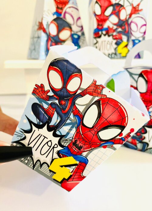Kit Caixinhas Personalizadas para Festa Spidey e Seus Amigos para
