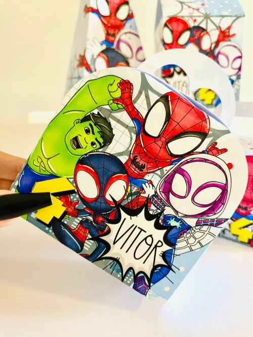 Kit Caixinhas Personalizadas para Festa Spidey e Seus Amigos para