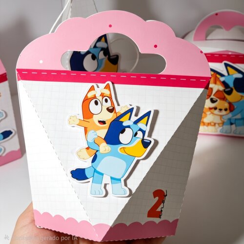 Kit Caixinhas Personalizadas para Festa BLUEY MENINA para Decora?