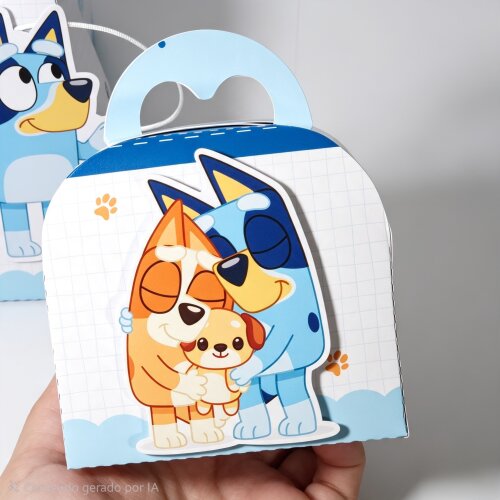 Kit Caixinhas Personalizadas para Festa BLUEY MENINO para Decora?