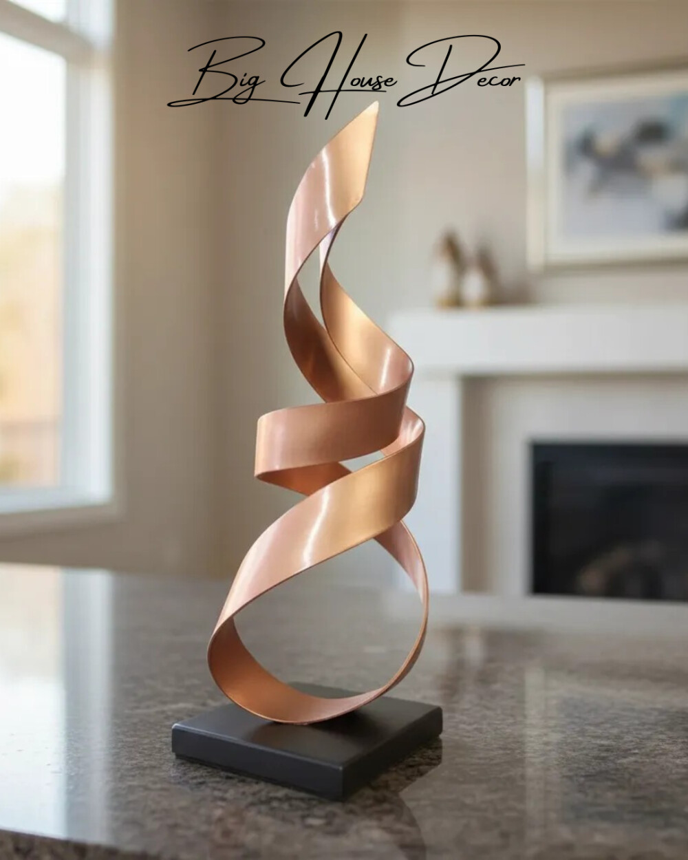 Escultura de mesa em metal modelo GLACY Varias cores