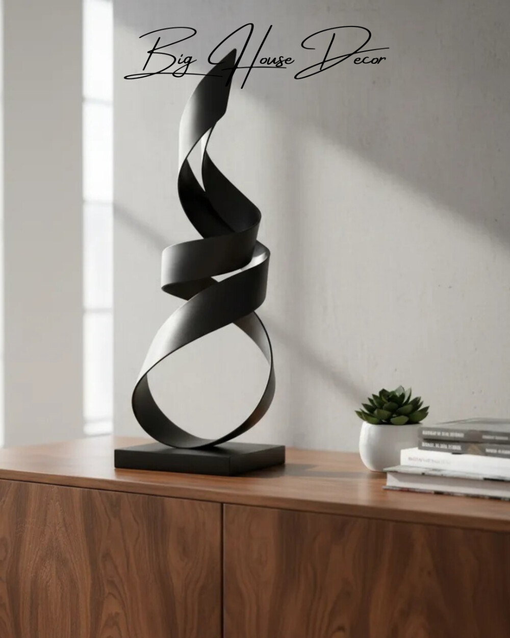 Escultura de mesa em metal modelo GLACY Varias cores