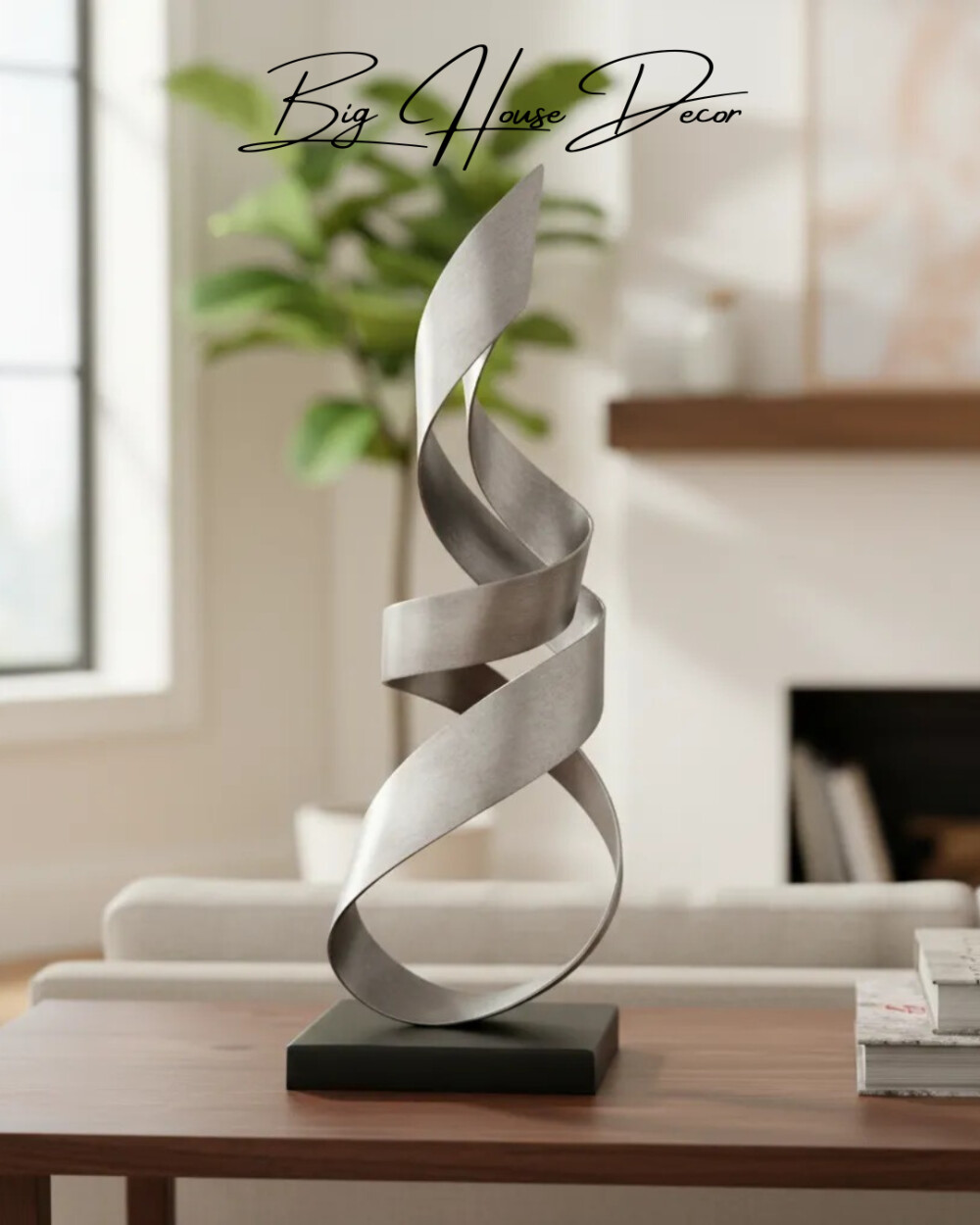 Escultura de mesa em metal modelo GLACY Varias cores