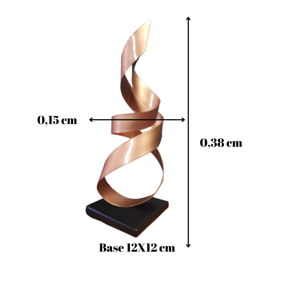 Escultura de mesa em metal modelo GLACY Varias cores